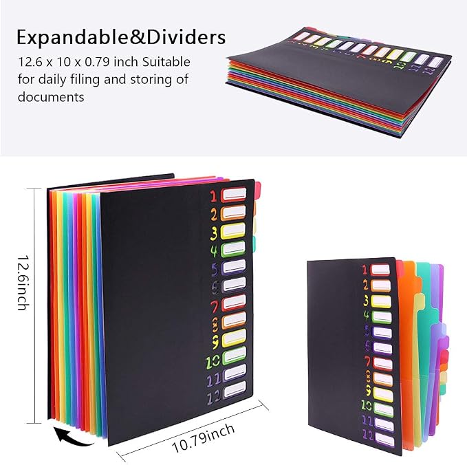 Edufun Rainbow Tab Expanding File Folder - Image 4