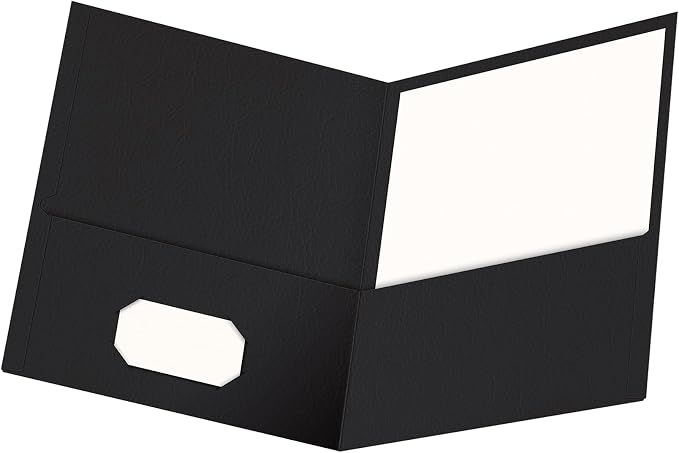 Oxford Twin-Pocket Folders, Textured Paper, Letter Size, Holds 100 Sheets - Image 2