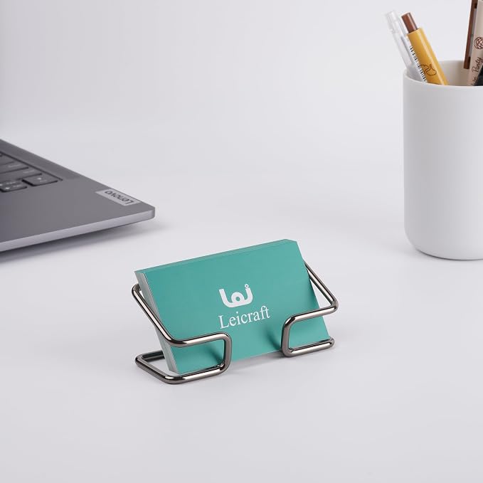 Business Card Holder for Desk, Cute Metal Card Organizers and Office Desk - Image 3