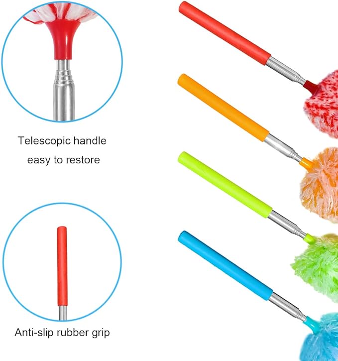 Tonmp 4 Pcs, Hand Microfibre Cleaning Tool Extendables - Image 4