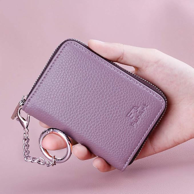 FurArt Zipper Wallet Women, RFID Blocking Credit Card Wallet, Business Card - Image 6