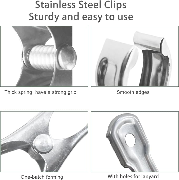 80 Pcs 2inches Gardening Clips for Netting, Metal Clamps Made of Stainless Steel - Image 5