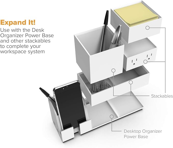 Bostitch Office Konnect Desk Organizer Accessory Tray & Storage Cup Bundle - Image 7