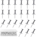 200 Count Silver Push Pins, Standard Plastic Head Steel Point Thumb Tacks by BESARME