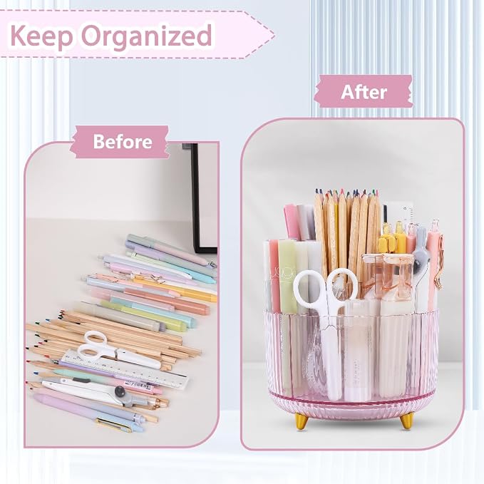 SKYDUE Rotating Pencil Pen Holder, Pen Organizer - Image 4