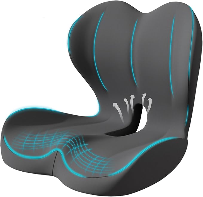 Seat Cushion for Office Chair and Car, Lumbar Support Pillow for Office Chair by Unknown