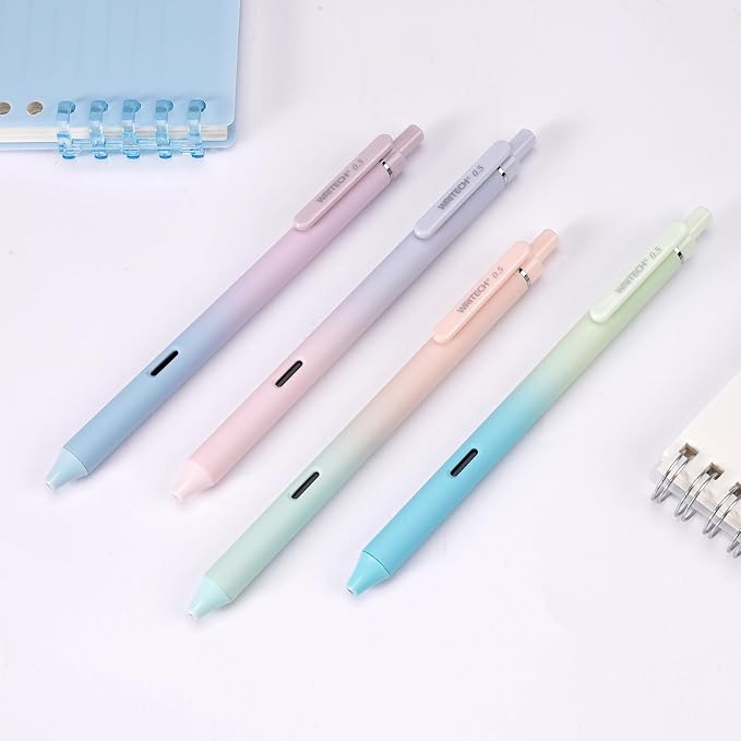 WRITECH Gel Pens Fine Point: 0.5mm Black Ink Retractable 4ct Smooth Writing No - Image 7