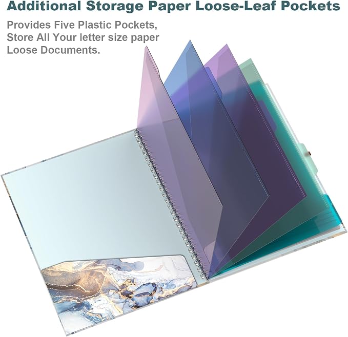 Hongri Clipboard Folio with Refillable Lined Notepad, 8.5 x 11 Folders with - Image 5