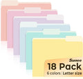 SUNEE File Folders, 18 Pack Manilla Folders 8.5 x 11, Colored File Folders Home by SUNEE
