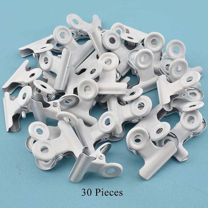 HAHIYO 0.87inch White Bulldog Clips Metal File Hinge Binder Clips Clamps Save - Image 6
