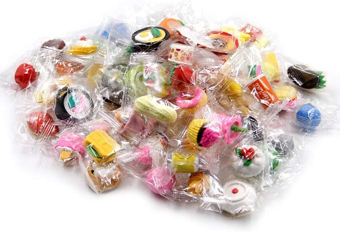 Cllayees 72 Pcs Assorted Food Pencil Erasers Toy Set, Cake Dessert Fruit Puzzle - Image 3