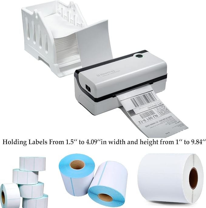 Label Holder for Rolls and Fan-Fold Labels, 4x6 Stand for Thermal Label - Image 4