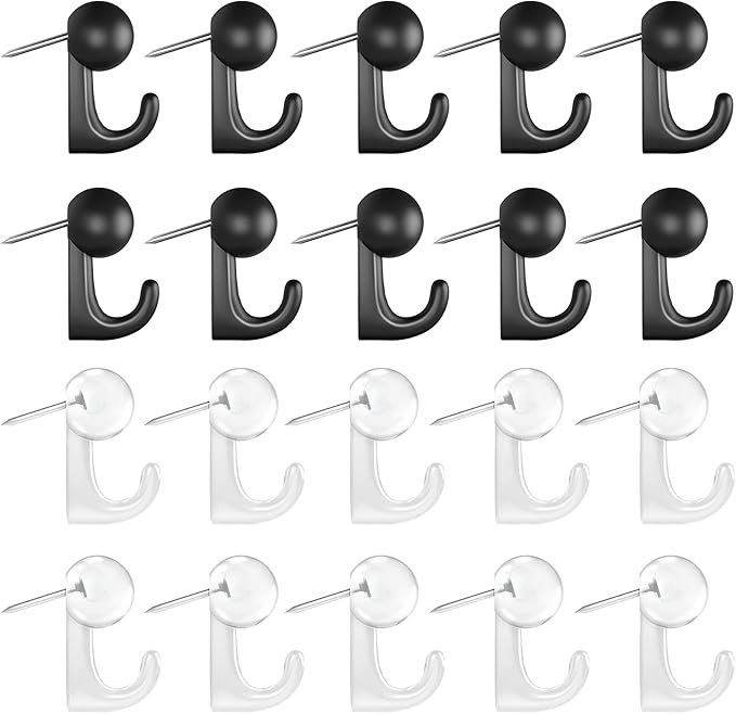 Push Pin Hooks - 50 Pieces Cork Board Hooks, Push Pins - Image 2