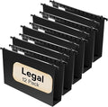 Plastic Extra Capacity Legal Size Hanging File Folders, 12 Pack Reinforced by NORDUN
