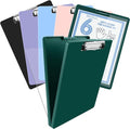 Meiikun Clipboard with Storage, Plastic Clip Boards 8.5x11 Folder with Clear by Meiikun