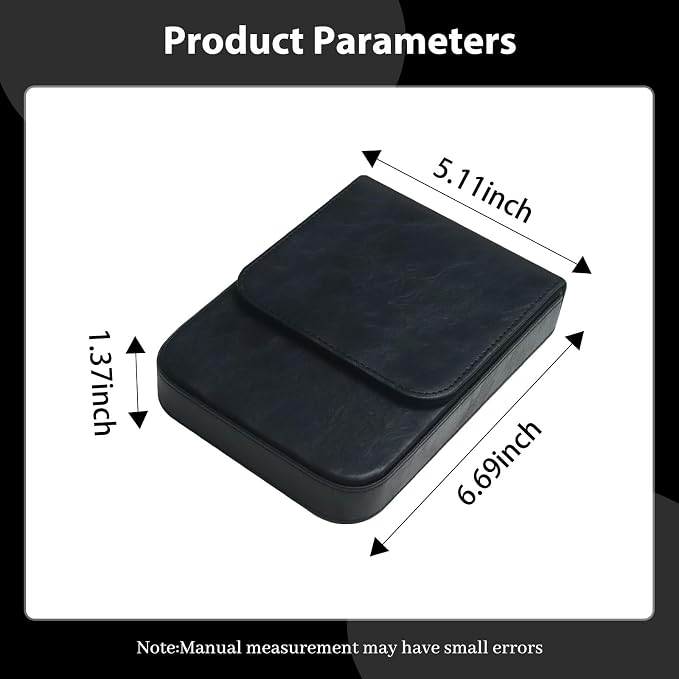 PU Leather 6 Fountain Pen/Pencil Tray Case, Magnetic Closure - Image 2