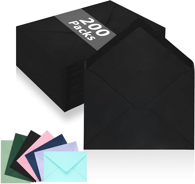 200 Pack A7 Envelopes, 5.24 x 7.24 in Envelopes by LIKAJON