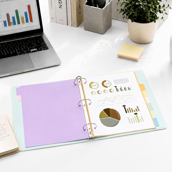 SUNEE 8 Tab Binder Dividers, Plastic Dividers - Image 9