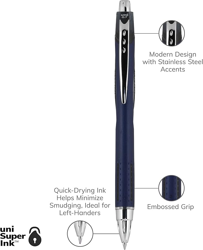 Uni-Ball Jetstream RT Ballpoint Pen, Fine Point, 6 Pens - Image 3