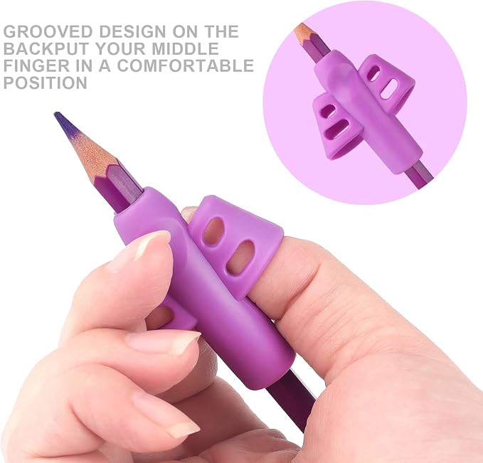 6 Pack Pencil Grips for Kids Handwriting Pencil Grippers, Pencil Writing Aid - Image 5