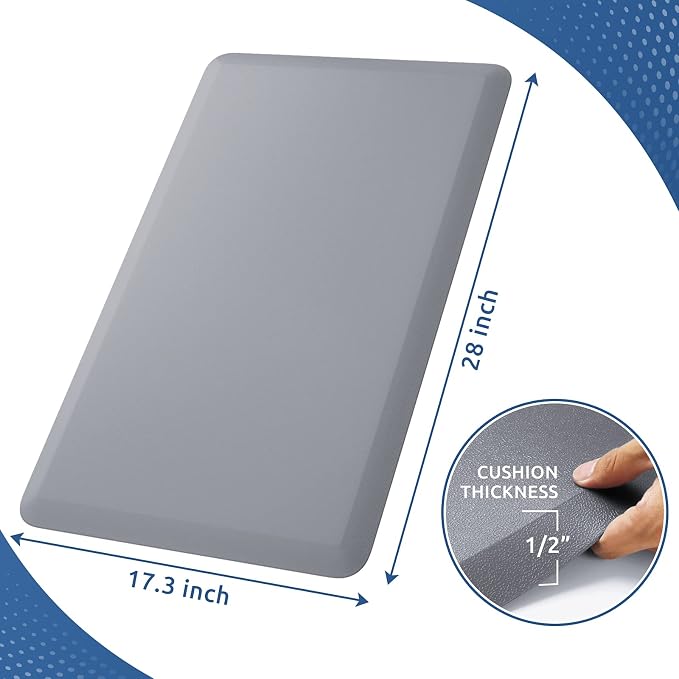 KitchenClouds Kitchen Mat Cushioned Anti Fatigue Rug 17.3"x28" Waterproof Non - Image 2