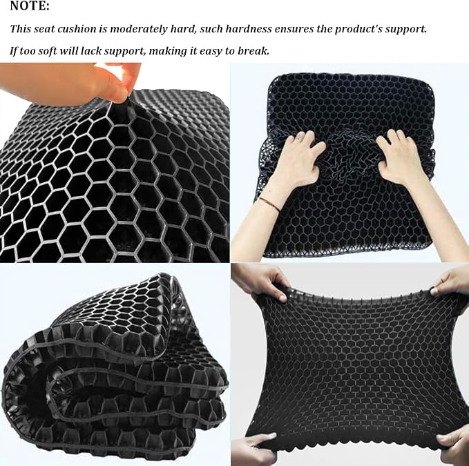 Extra Large Gel Seat Cushion for Long Sitting Pressure Pain Relief | 17x17inch - Image 3