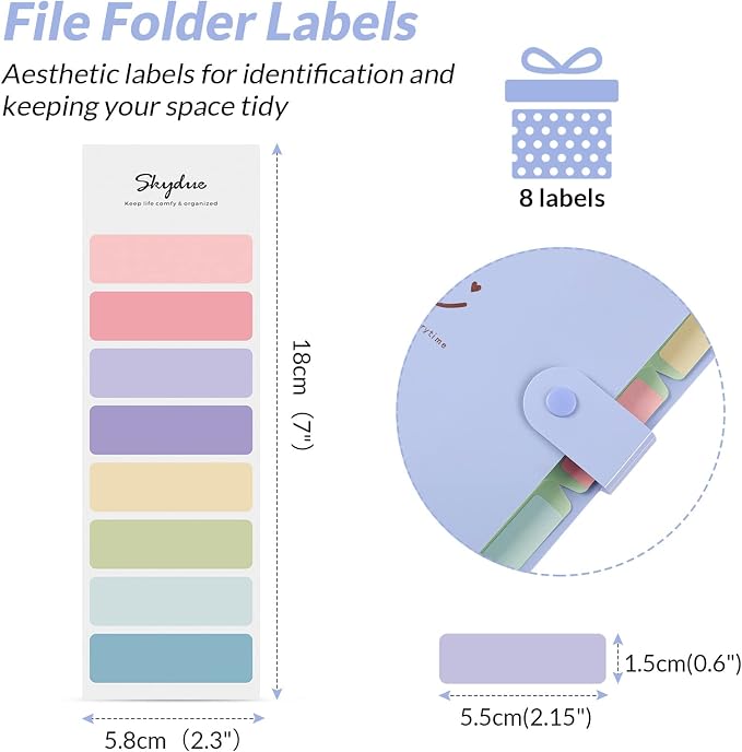 SKYDUE Letter A4 Paper Expanding File Folder Pockets Accordion Document - Image 6