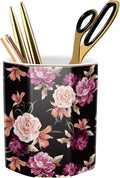 Pen Holder, Pencil Holder for Desk Floral Pattern Pencil Cup for Girls Kids by WAVEYU