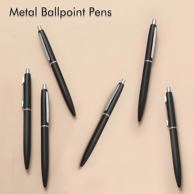 ChaoQ 6 Pcs Retractable Metal Ballpoint Pens, - Image 2