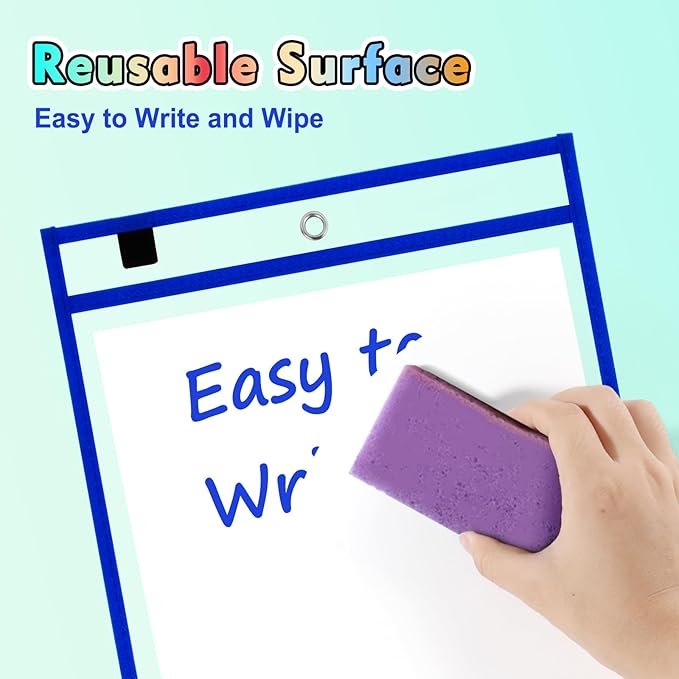 30 Packs Dry Erase Pocket Sleeves - Image 3