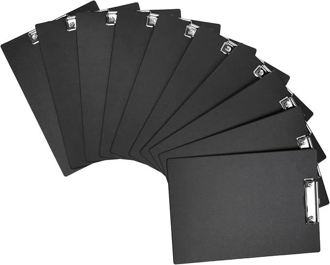 Black Clipboard, 10 Pack A4 Letter Size Clipboard Plastic Clipboards - Image 9