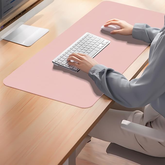 Leather Desk Pad Mat, Computer Mat Non-Slip, PU Large Mouse Pads - Image 4