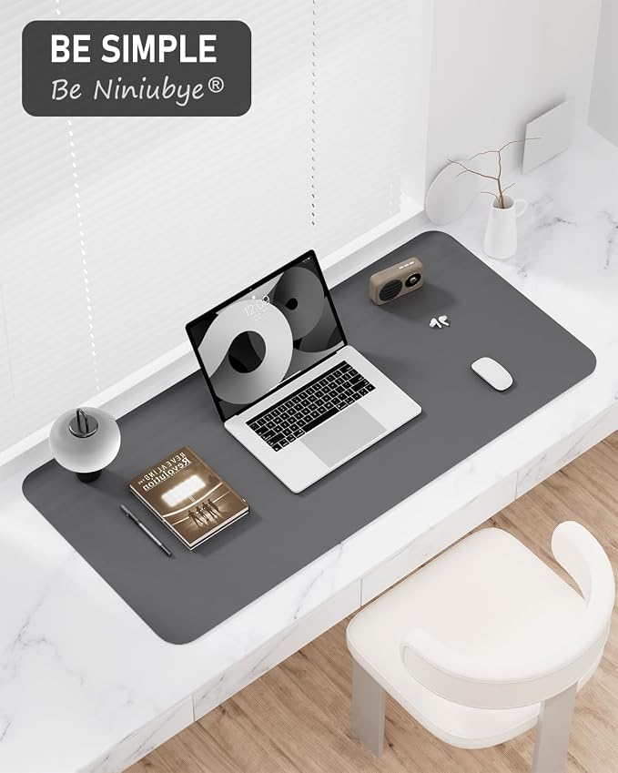 Desk Pad, 35.5" x 17" PU Leather Non-Slip Desk Mat Large Mouse Pad - Image 7