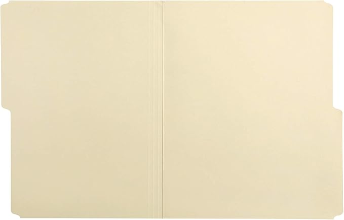 Amazon Basics Manila File Folders, Letter Size, 1/2 Tab in Left and Right - Image 3