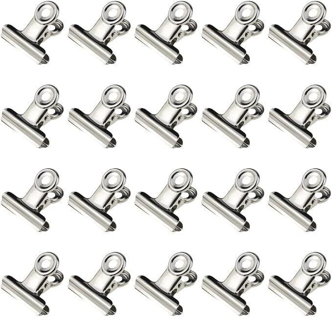 HAHIYO 1.25inch Silver Bulldog Clips Metal File Hinge Binder Clips Clamps Save by HAHIYO
