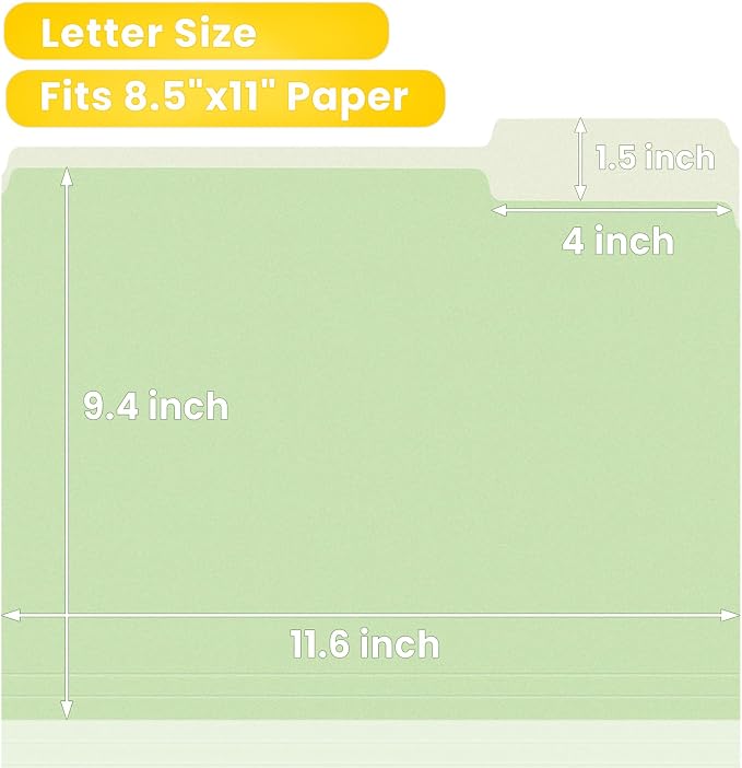 SUNEE File Folders, 30 Pack Manilla Folders 8.5 x 11, Colored File Folders Home - Image 2