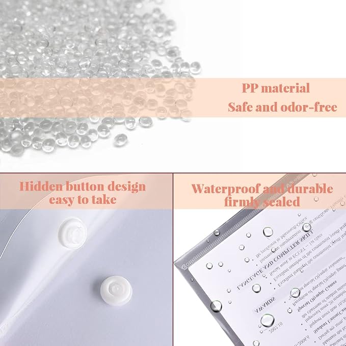 Vmiapxo 40 Pack Stamp and Die Storage Pockets, Reusable Small Plastic Envelopes - Image 4
