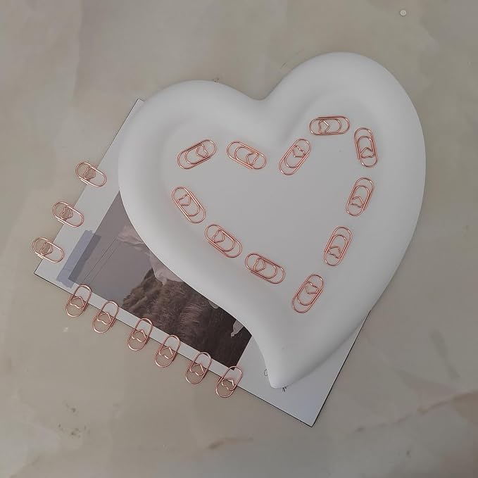 200 Pack Love Heart Shaped Paper Clips, Mini Paperclips Papers, 0.8inch Small - Image 7