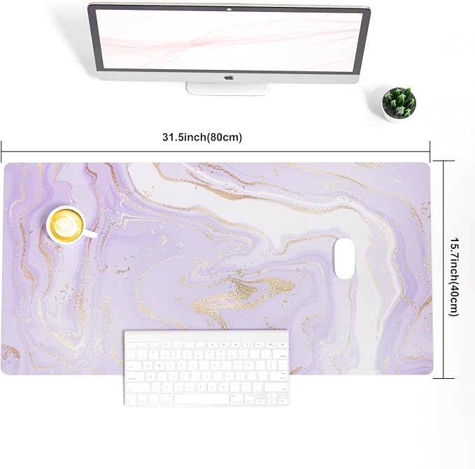 Colorful Star Large Mouse Pad, PU Leather Waterproof Desk Mat, Computer Gaming - Image 7