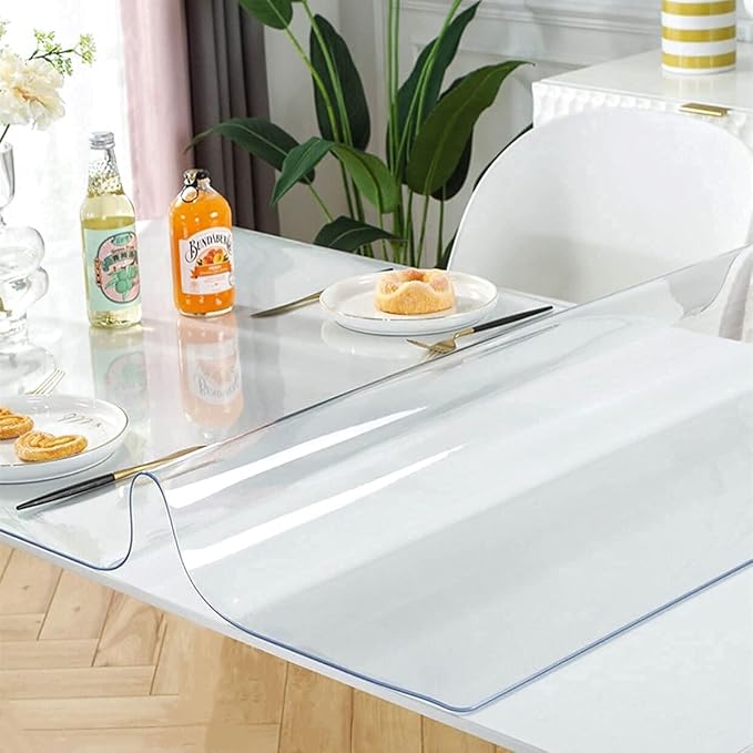 LovePads Clear Table Cover Protector 44 x 60 Inch, 1.5mm Thick Plastic Table - Image 3