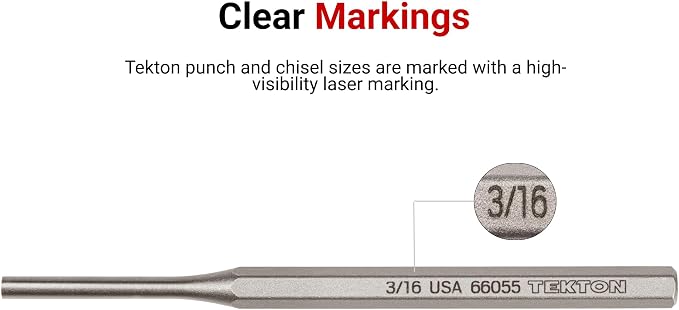 TEKTON 3/32 Inch Pin Punch | 66052 | Made in USA - Image 5