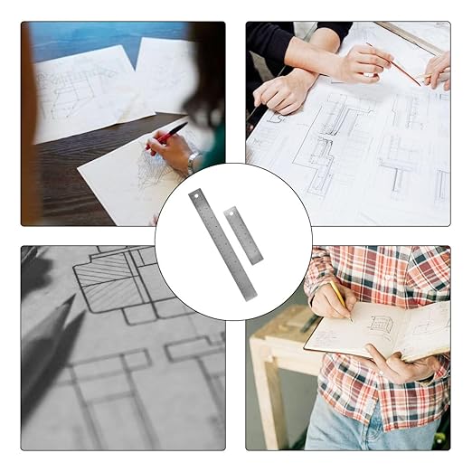 6-Inch Stainless Steel Metal Ruler - Image 2