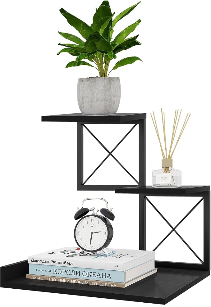 ELITEROO Wood Desktop Shelf, 3 Tier Desk Shelves Small Bookshelf Organizer by ELITEROO