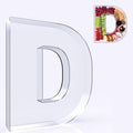 11" Acrylic Letter Charcuterie Box, Reusable Fillable Alphabet Number Shaped by RUFHVTY