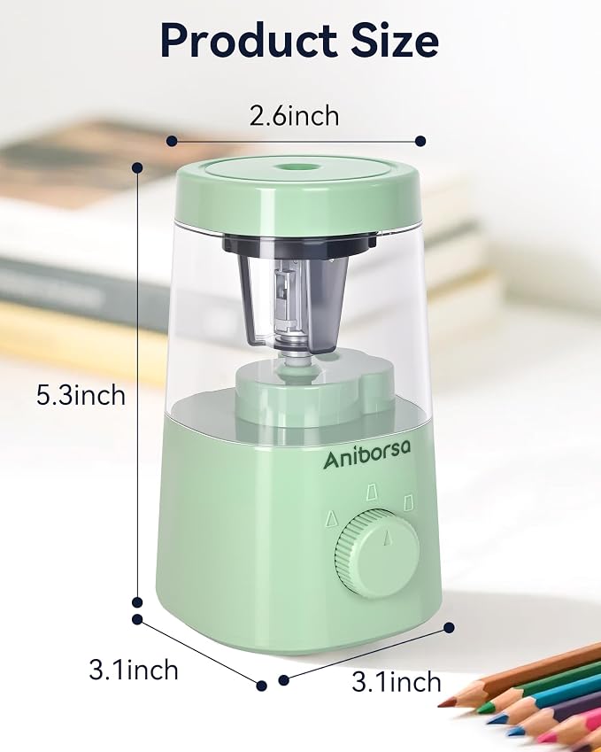Electric Pencil Sharpener, Helical Blade Automatic Pencil Sharpener, - Image 5