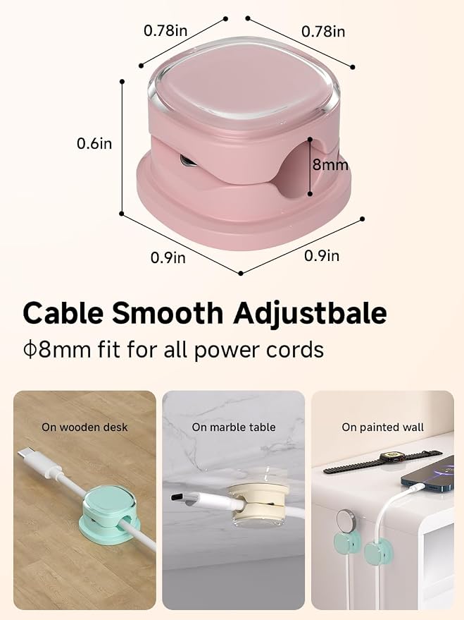 Magnetic Cable Clips, Adjustable Cord Holder Management, Adhesive Wire Keeper - Image 3