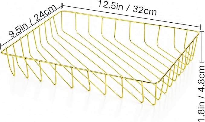 Okllen 3 Pack Gold Wire File Organizer Trays - Image 2
