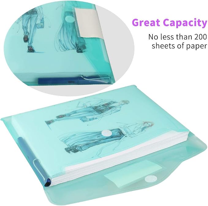 36 Pack Plastic Poly Filing Envelopes, 6 Assorted Color - Image 6