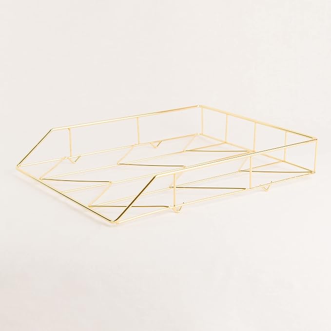 U Brands Desktop Letter Tray, Wire Metal - Image 3