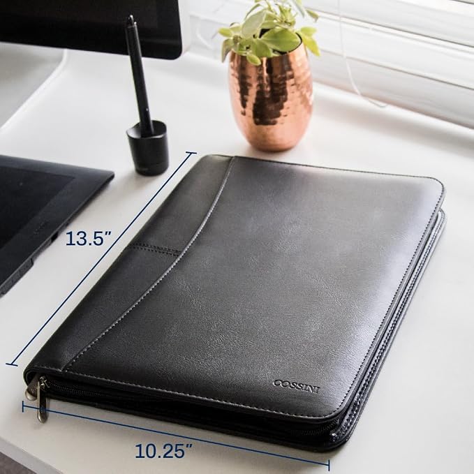 Cossini Black Superior Vegan Leather Business Portfolio - Image 4